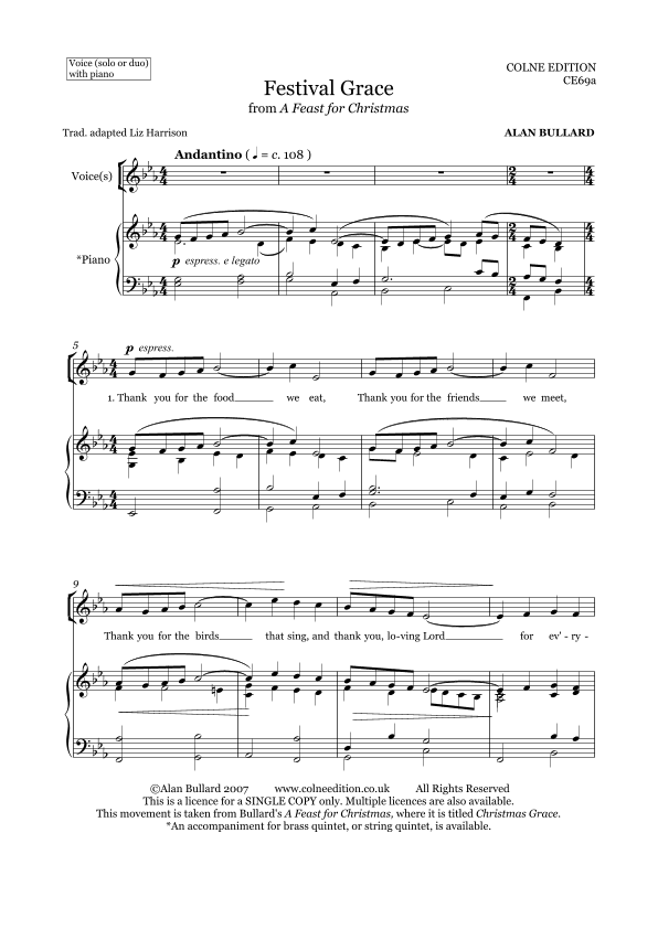 Festival Grace (solo or duo)