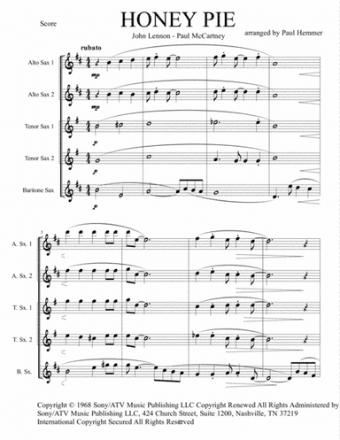 Honey Pie (arr. Paul Hemmer)
