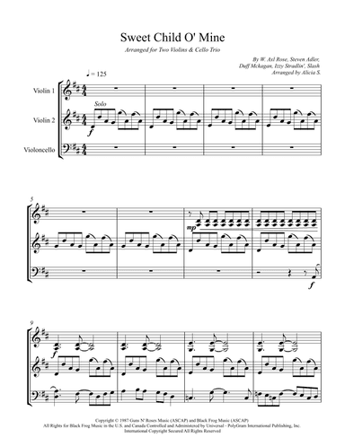 Sweet Child O' Mine (arr. Alicia S.)