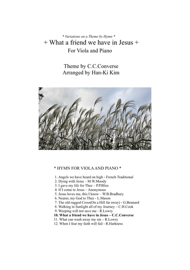 What a friend we have in Jesus (For Viola and Piano) (arr. Han-Ki Kim)