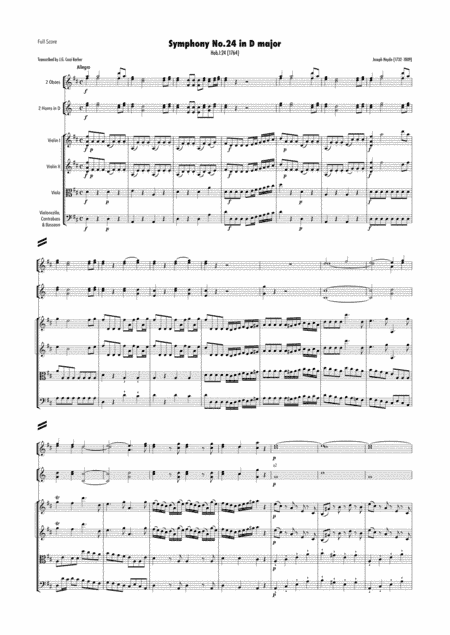 Haydn - Symphony No.24 in D major, Hob.I:24 (arr. J.G. Cucó Barber)