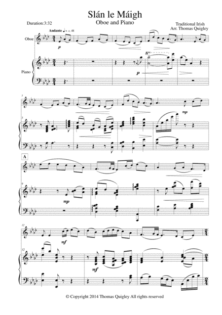 Slán le Máigh (arr. Thomas Quigley)