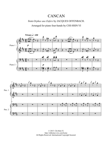 CANCAN  (Piano 4-hands) (arr. Chi-Hsin Yi)