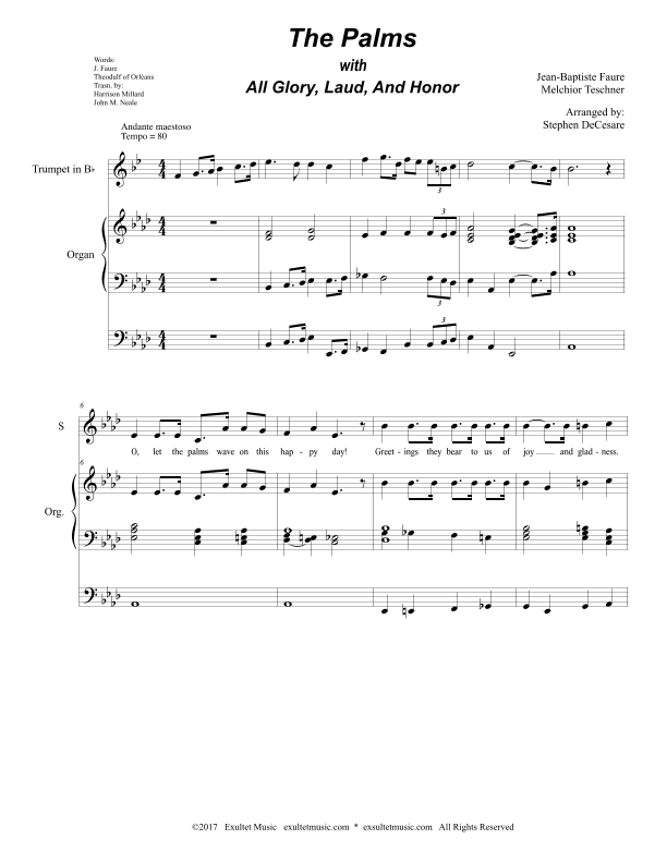 The Palms (with "All Glory, Laud, and Honor") (Duet for Soprano and Alto solo) (arr. Stephen DeCesare)