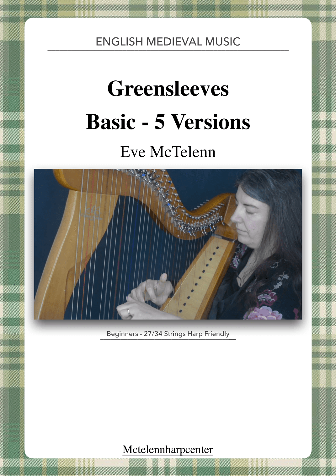 - Greensleeves - 6 versions -beginner to intermediate & 27/34 String Harp | McTelenn Harp Center (arr. Eve McTelenn)