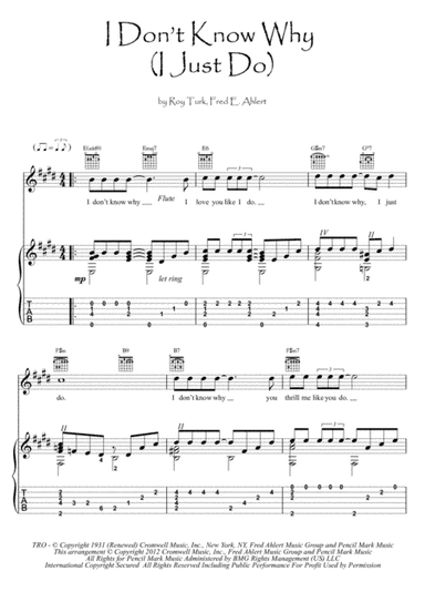 I Don't Know Why (i Just Do) (arr. PianoSheetNow)