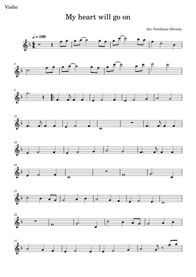 My Heart Will Go On (love Theme From 'titanic') (arr. Veridiana Oliveira)
