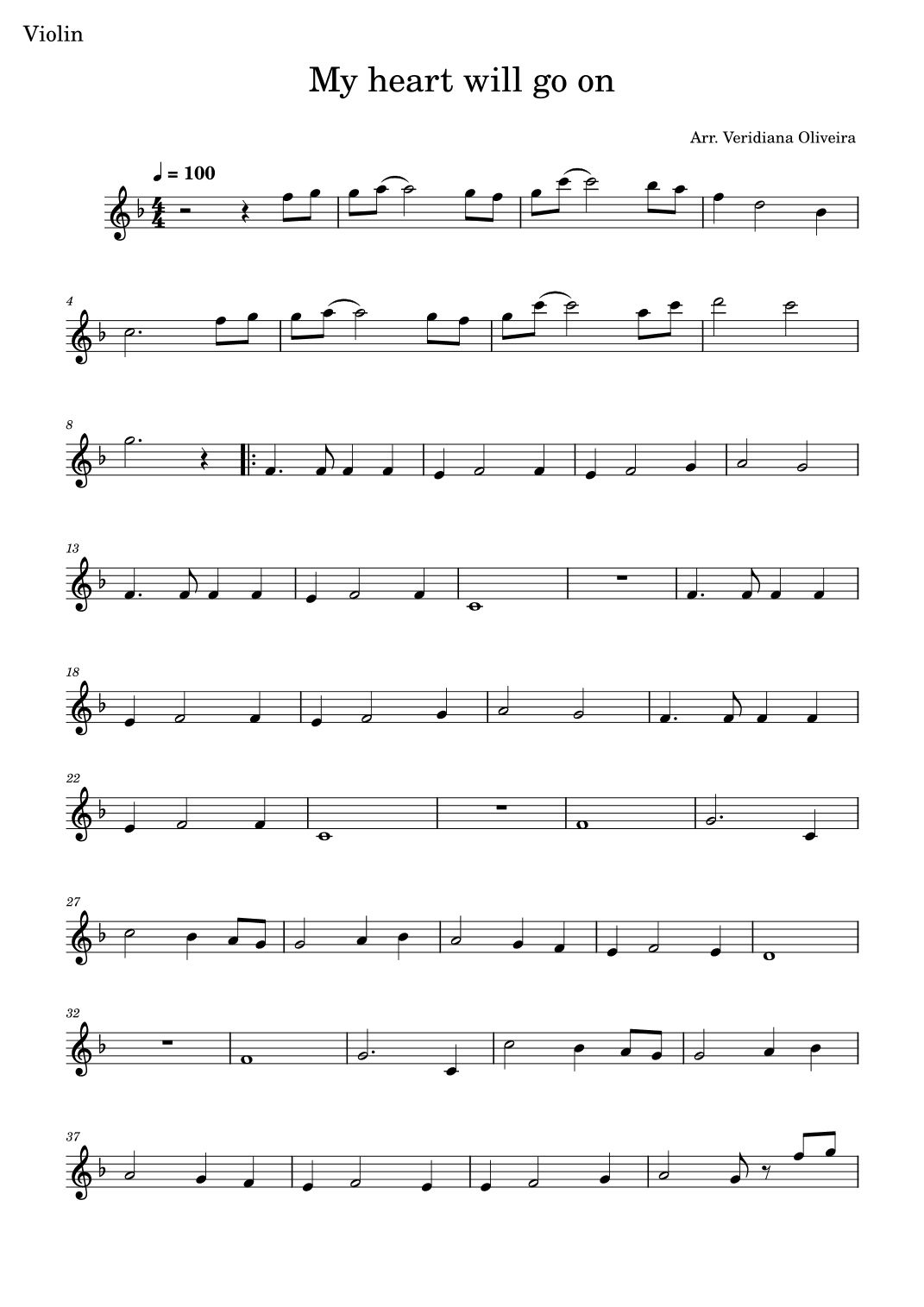 My Heart Will Go On (love Theme From 'titanic') (arr. Veridiana Oliveira)