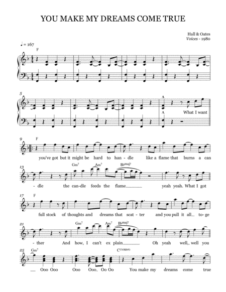 You Make My Dreams (arr. Brock Chart)
