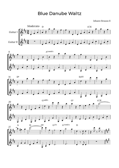 Blue Danube Waltz (arr. Alex Nunes Rodrigues)