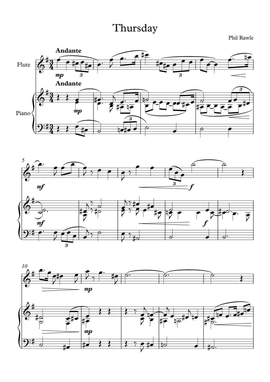 Thursday - Flute Solo