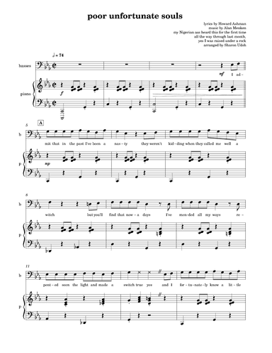 Poor Unfortunate Souls (arr. Sharon Udoh)