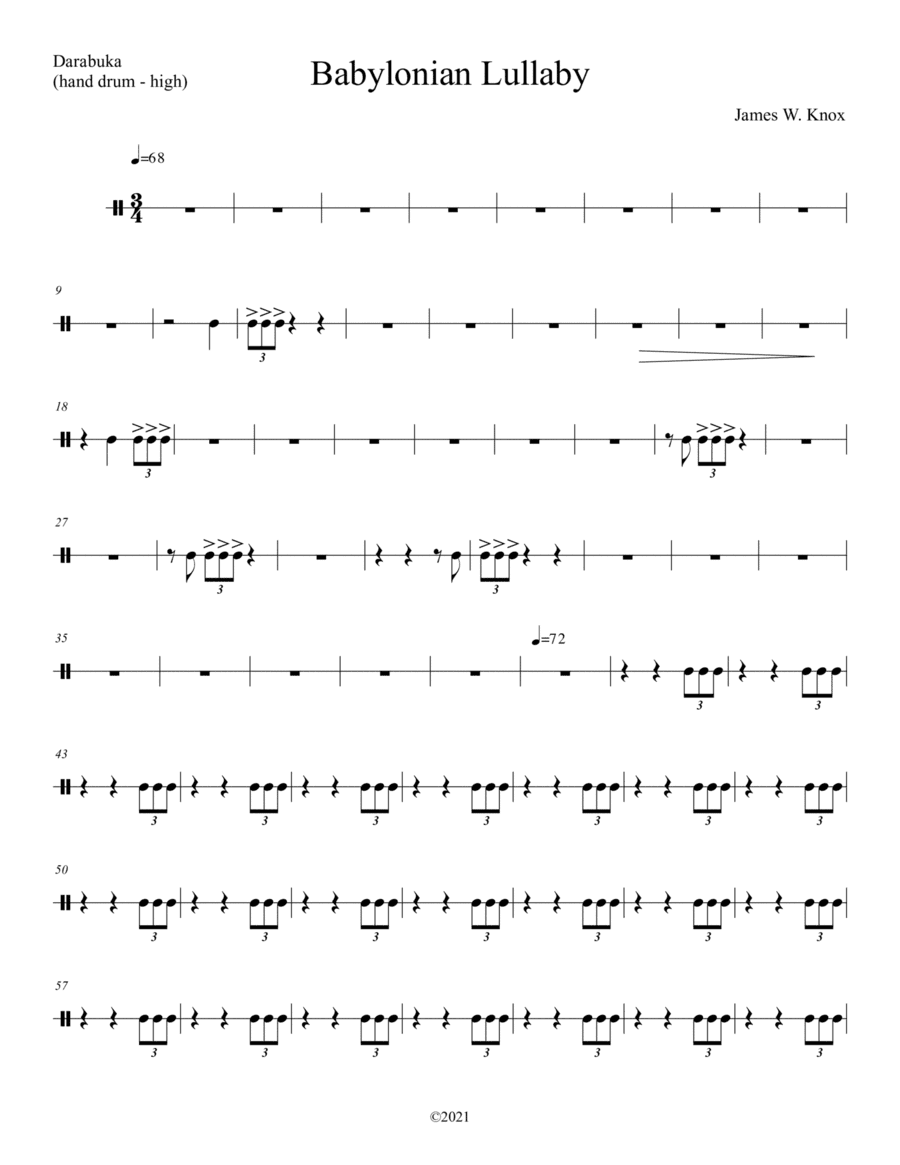 Babylonian Lullaby - darabuka (hand drum - high)