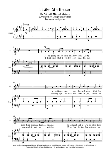 I Like Me Better (arr. Thiago Marconato)