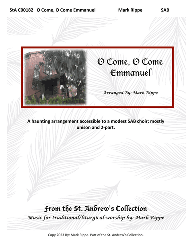 O Come, O Come Emmanuel (StA C00182) (arr. Mark Rippe)