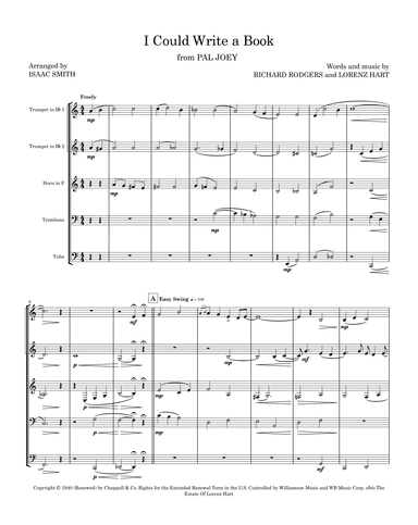 I Could Write A Book (arr. Isaac Smith)