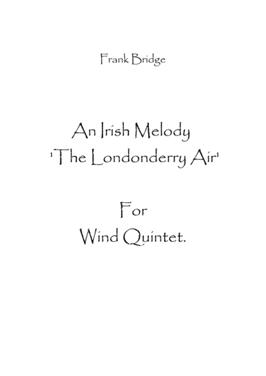 An Irish Melody 'The Londonderry Air' (arr. Spence Bundy)
