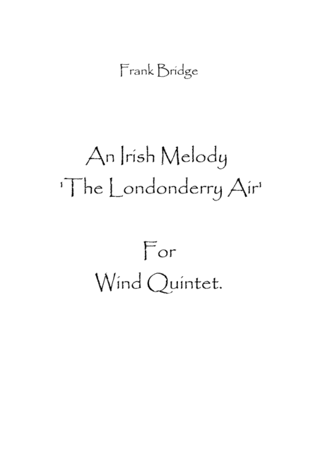 An Irish Melody 'The Londonderry Air' (arr. Spence Bundy)