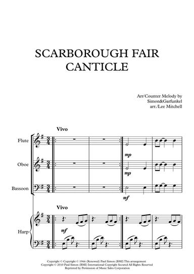 Scarborough Fair/canticle (arr. Lee Mitchell)