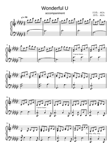 Wonderful U (arr. Aga)