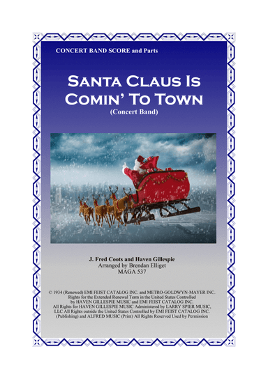 Santa Claus Is Comin' To Town (arr. Brendan Elliget MAGA 537)