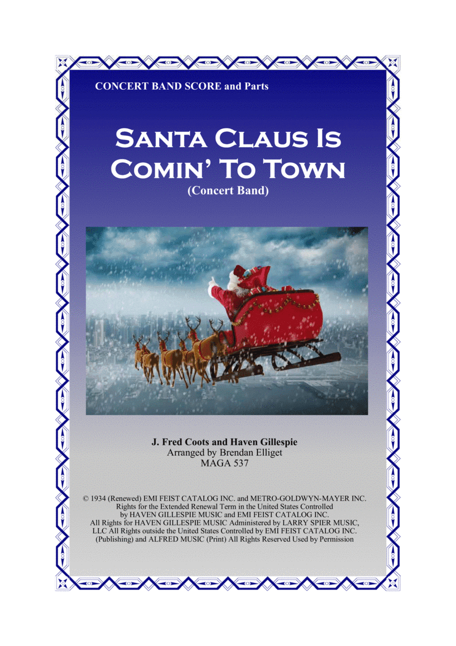 Santa Claus Is Comin' To Town (arr. Brendan Elliget MAGA 537)