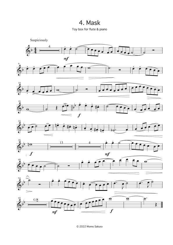 4. Mask ~Toy Box for Flute and Piano~
