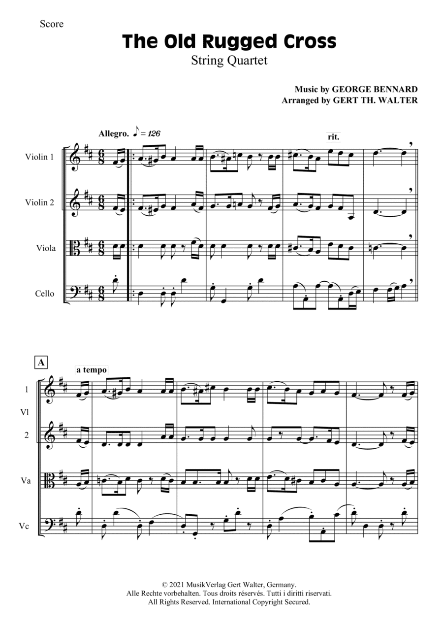 The Old Rugged Cross (arr. Gert Th. Walter)