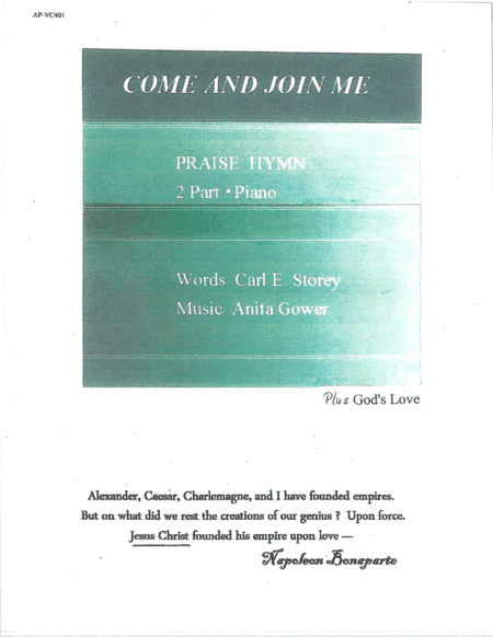 Come And Join Me 2 pt.---a praise song