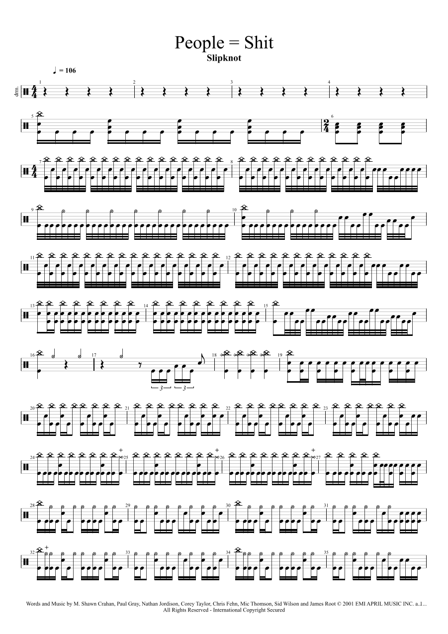 People = Shit (arr. Cyril Mayer)