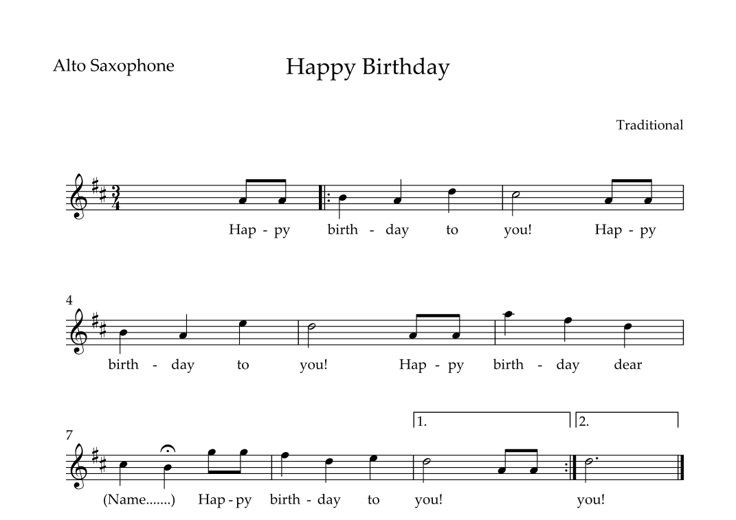 Happy Birthday (arr. Wesley S. SIlva)