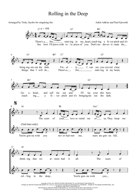 Rolling In The Deep (arr. Vicky Jacobs)