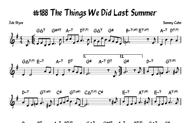 The Things We Did Last Summer (arr. John Fries)
