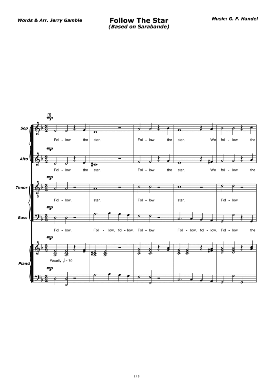 Follow The Star (arr. Jerry Gamble)
