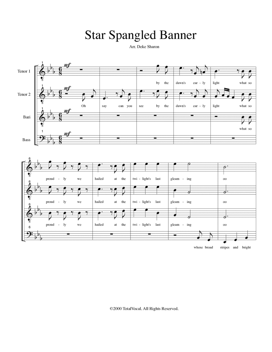 Star Spangled Banner (arr. Deke Sharon)