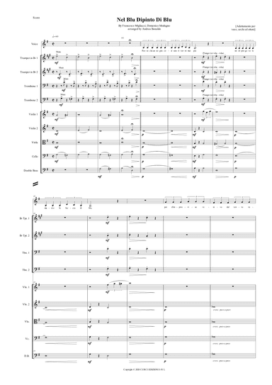 Volaremos Nel Blu Dipinto Di Blu (arr. Andrea Bonaldo)