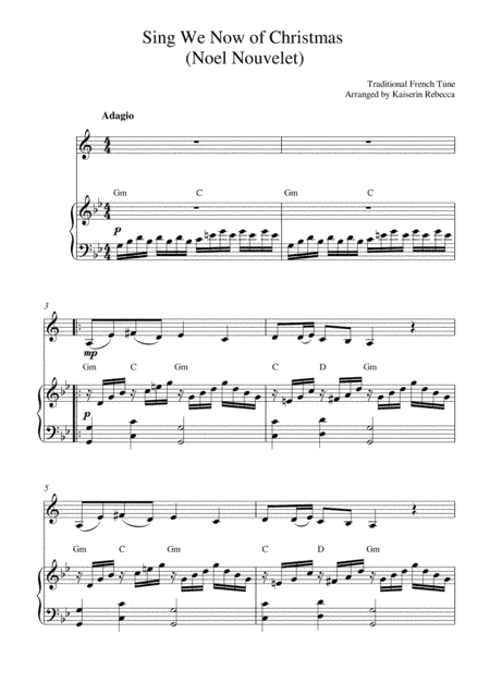 Sing We Now of Christmas (Noel Nouvelet) (arr. Kaiserin Rebecca)
