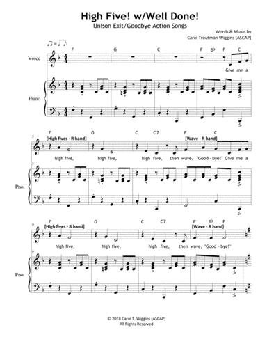 High Five! (with Well Done!) Welcome & Goodbye Songs