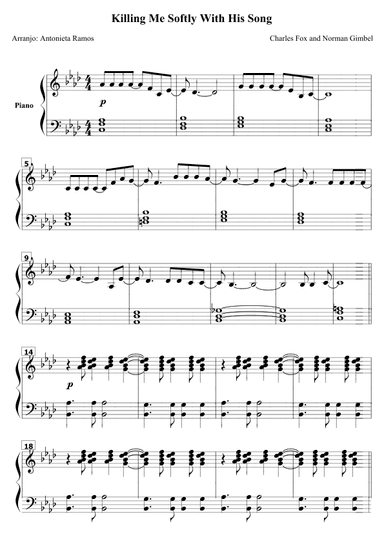 Killing Me Softly With His Song (arr. Antonieta Ramos Valverde)