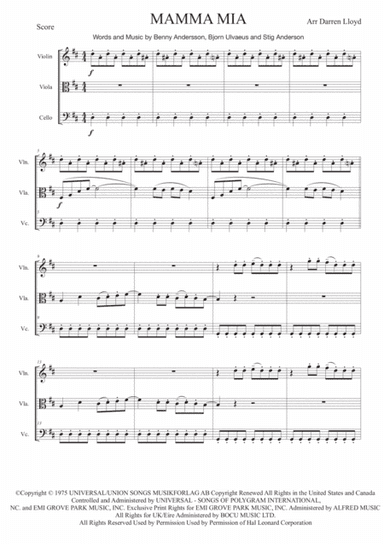 Mamma Mia (arr. Darren Lloyd)