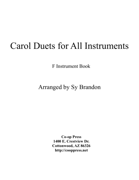 Carol Duets for all Instruments F Book (arr. Sy Brandon)