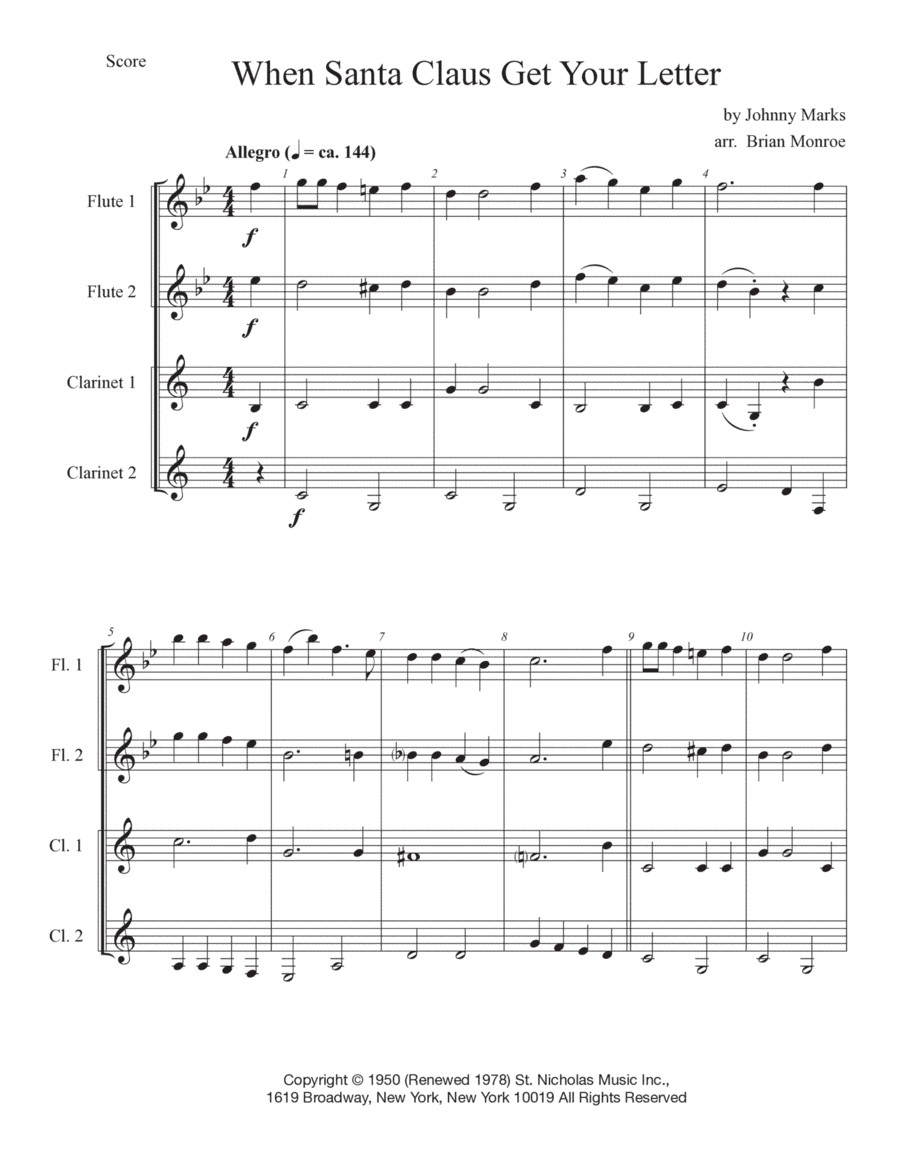 When Santa Claus Gets Your Letter (arr. Brian Monroe)