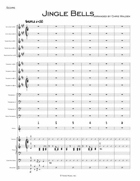Jingle Bells (blues-shuffle) (arr. Chris Walden)