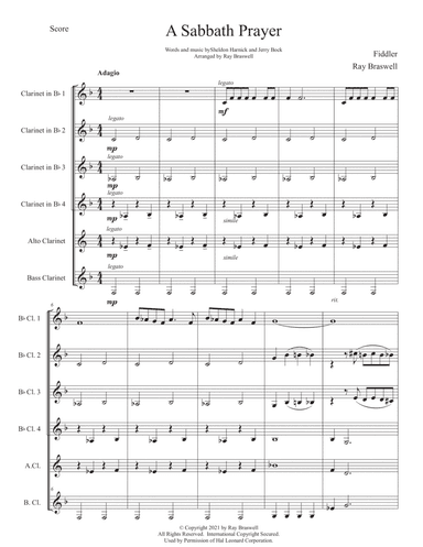 Fiddler On The Roof (show) (arr. Ray Braswell)