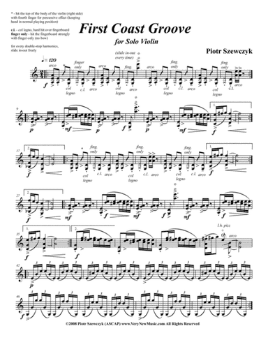 First Coast Groove for Solo Violin