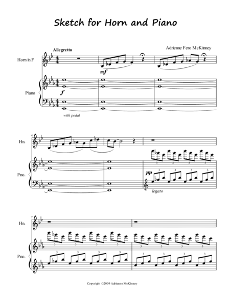 Sketch for Horn and Piano