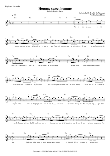 Homme Sweet Homme (arr. Stephane ELSINY)