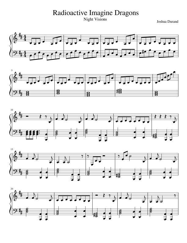 Radioactive (arr. Joshua Durand)