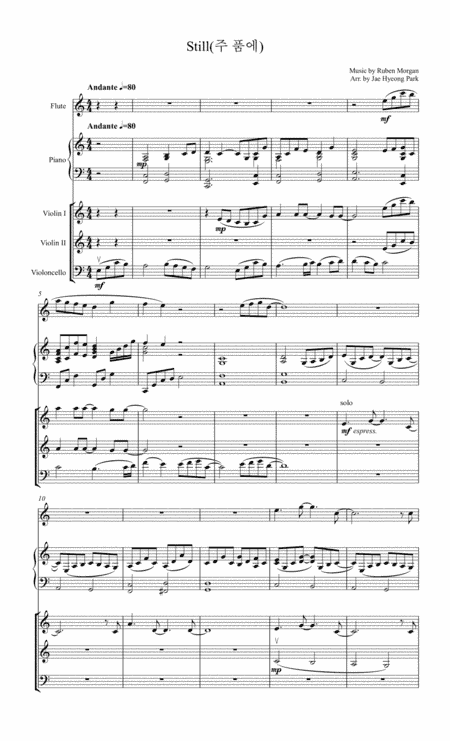 Still(Flute, String, Piano) (arr. Jae Park)