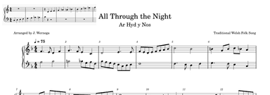 All Through the Night (Ar Hyd y Nos)- for 3 Octave Bell Choir (arr. John Wernega)